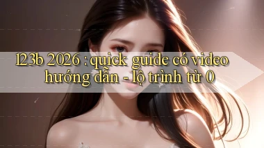 123b 2026 quick guide có video hướng dẫn   lộ trình từ 0