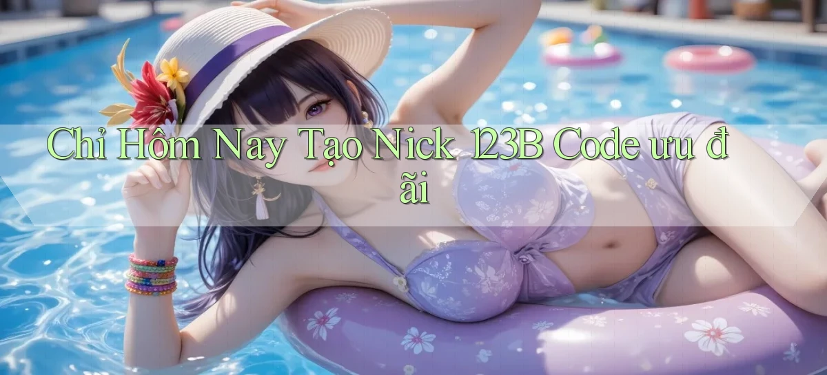 chỉ hôm nay tạo nick 123b code ưu đãi