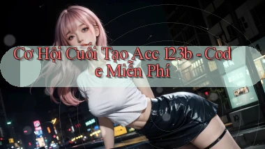 cơ hội cuối tạo acc 123b code miễn phí