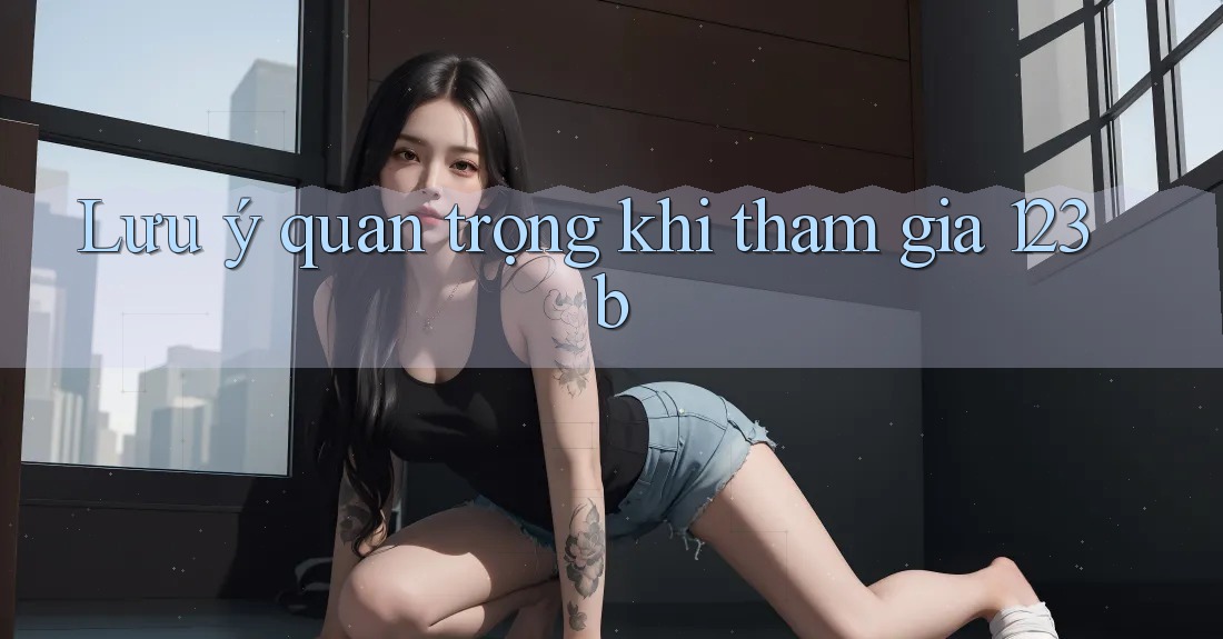 Lưu ý quan trọng khi tham gia 123b Lưu ý quan trọng khi tham gia 123b