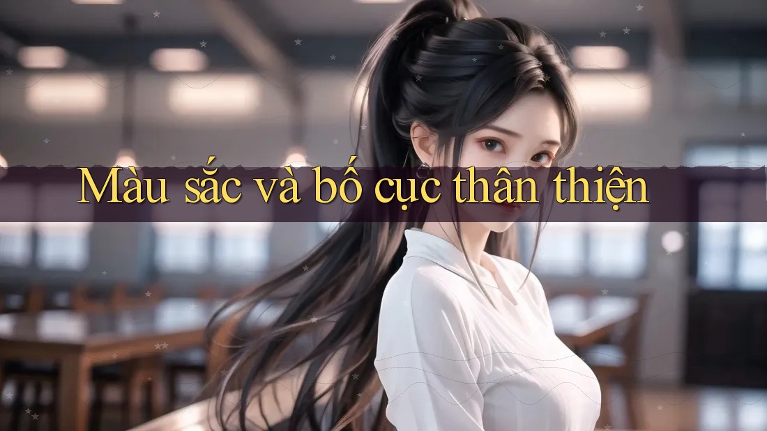 Màu sắc và bố cục thân thiện Màu sắc và bố cục thân thiện