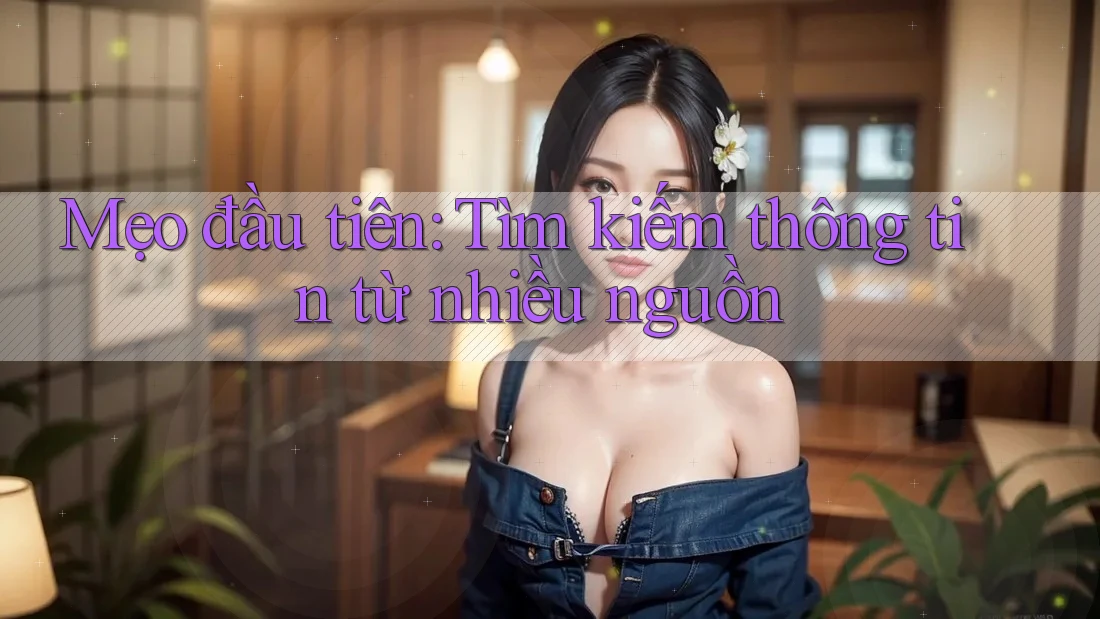 Mẹo đầu tiên: Tìm kiếm thông tin từ nhiều nguồn Mẹo đầu tiên: Tìm kiếm thông tin từ nhiều nguồn