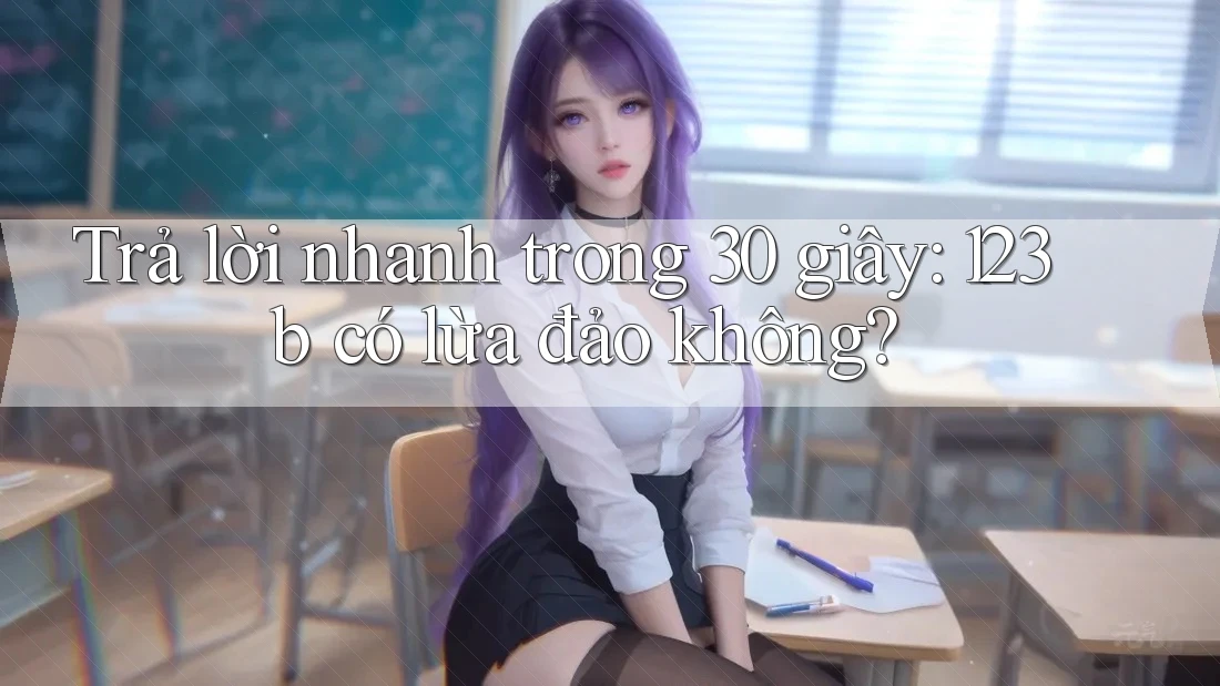 Trả lời nhanh trong 30 giây: 123b có lừa đảo không? Trả lời nhanh trong 30 giây: 123b có lừa đảo không?
